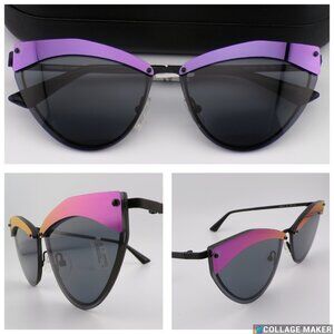 Alexander McQueen Purple Brow Line Cat Eye Shades, Dramatic Unique MQ0208S 60mm
